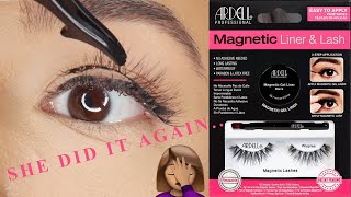 TRYING ARDELL MAGNETIC EYELINER FOR THE FIRST TIME  THE SEQUEL [upl. by Nalim]