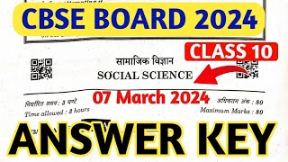 social science answer key 2024  Class 10 Social science question paper 2024 Answer key  Digraj Sir [upl. by Stoat665]