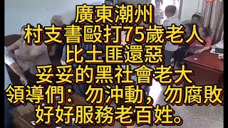 中國廣東潮州，村支書毆打75歲老人，比土匪還惡，妥妥的黑社會老大。領導們：勿沖動，勿腐敗好好服務老百姓。 [upl. by Leary213]