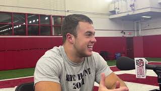 Badger running back Cade Yacamelli talks strong performance vs South Dakota RB depth [upl. by Arella]