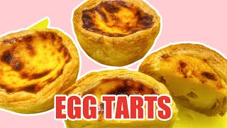 Portuguese Egg Tarts 🥧🥚🧈 [upl. by Galateah]