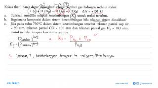 Kokas batu bara dapat digunakan sebagai sumber gas hidrogen melalui reaksi C s  H2O g ampl [upl. by Nagey293]