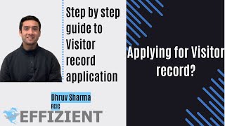 Applying for a Visitor Record StepbyStep Guide [upl. by Kado164]