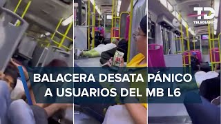 Usuarios del Metrobús se tiran al piso por balacera en Azcapotzalco [upl. by Gyimah]