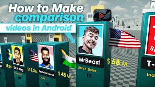 How To Make Comparison Video In Mobile Easly  comparison video kaise banaye mobile se  2023 [upl. by Lazare]