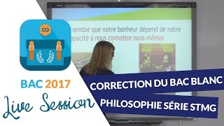 Bac Blanc Séries Techno  Correction en live de lépreuve de Philosophie [upl. by Aitselec]