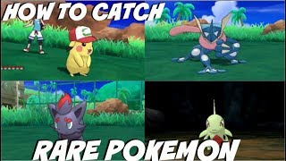 HOW TO CATCH RARE POKEMON ZORUALARVITARASH PIKUCHUASH GRENINJA amp MORE POKEMON ULTRA SUN AND MOON [upl. by Ulick]