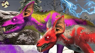 O FILHOTE CACHORRO RAVAGE SALVANDO A SUA MAMÃE CONTRA O SEU PAI MALVADO Ark Animals Evolved [upl. by Joo515]