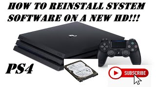 How to Reinstall System Software on a New Hard Drive on the Playstation 4 [upl. by Lourdes]