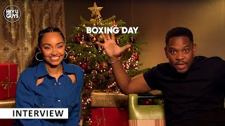 Boxing Day  LeighAnne Pinnock Little Mix amp Aml Ameen on the films music amp first film nerves [upl. by Aleehs]