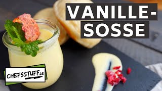 Vanillesoße selber machen  leicht und lecker  zur Rose abziehen  Dessert  Nachtisch  Nachspeiße [upl. by Monika]