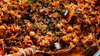 OnePot Moussaka Beef Rice Pilaf [upl. by Yrol498]