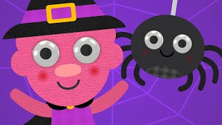 Five Creepy Spiders  Kids Halloween Song  Noodle amp Pals [upl. by Aneeb]