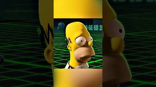 Homer Enter the 3D World 🤣😂 simpsons shorts [upl. by Jobyna]