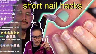 Short Nail Painting Hacks YOU DID NOT KNOW  Simply Stream Highlights [upl. by Lan]