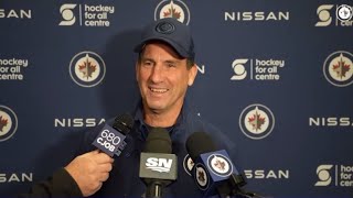 Winnipeg Jets head coach Scott Arniel media availability on day 16 of training camp [upl. by Jolynn]