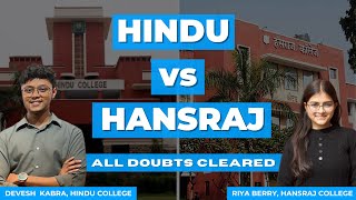 Hindu Vs Hansraj All Doubts Cleared  DU CSAS PREFERENCE GUIDE [upl. by Acirem948]