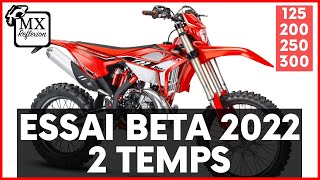 Essai Beta 2022 RR 125 200 250 et 300 2 temps enduro [upl. by Ahsiugal]