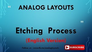 Etching Process  English Version [upl. by Terrene]