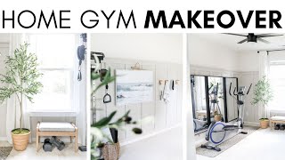 HOME GYM MAKEOVER  DIY WORKOUT ROOM [upl. by Koblick]