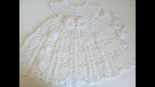 Vestido de piñas a crochet para bebe 0 a 3 meses [upl. by Shieh898]