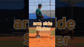 4Seam vs Sinker fastball sinker pitchingmechanics pitching bullpen baseballlifestyle 90mph [upl. by Anawad]