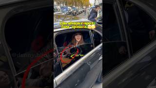 Lisas reaction when a fan asked her to roll down her car window lisa blackpink [upl. by Ettenahc511]