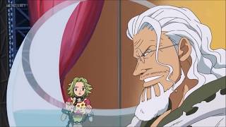 Rayleigh usa haki del rey frente a los Mugiwara  one piece sub español [upl. by Einiffit]