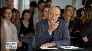 Questions de Choix avec Alain Juppé  le maire la ville et létudiant [upl. by Aenotna765]