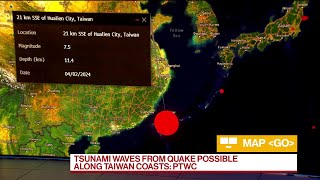 Tsunami Warning Issued After Earthquake Shakes Taiwan [upl. by Minoru]