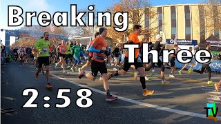 Breaking Three  Sub three hour marathon and Boston qualifier at the Manchester City Marathon 2023 [upl. by Lamb]