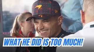 Lando Norris Reaction to Max Verstappen 20s Penalty  Not a clean driving [upl. by Niawtna]