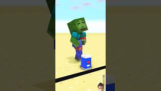 Zombie becomes buff herobrine in kick the can challenge 💪 shorts minecraft minecraftanimation [upl. by Psyche]