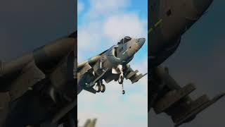 Harrier Jump Landing on Aircraft Carrier [upl. by Hoban863]