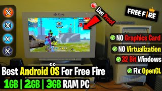 New Best Android OS For Free Fire Low End PC [upl. by Chinua]