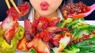 ASMR BBQ JALAPEÑO PEPPERS amp GREENS  MUKBANG  EATING SOUNDS  ASMR Phan [upl. by Mulac]