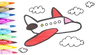 Toy airplane ✈️ coloring and drawing for kids 51 [upl. by Sharon382]