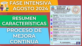 CEAA INFOGRAFÍA 10 Características Proceso Mejora Continua FASE INTENSIVA Agosto 2024 [upl. by Adirahs847]