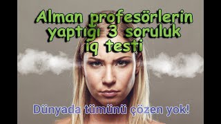 Kısa aykü testi iq  yap çöz zeka soruları IQ testi çözümleri [upl. by Anilef]