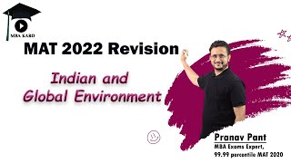 MAT 2022 Revision  Indian and Global Environment  Most likely Current Affairs  MBA Karo [upl. by Diarmit]