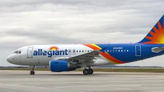 Allegiant A319 takeoff from GSP [upl. by Dehsar]