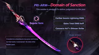 「HONKAI IMPACT 3RD」Unlocking and Upgrading New PRIARM DOMAIN OF SANCTION to 6STARS [upl. by Notsreik]