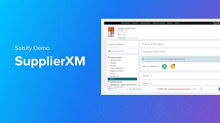 Salsify Demo Supplier Experience Management SXM Platform [upl. by Nessie]