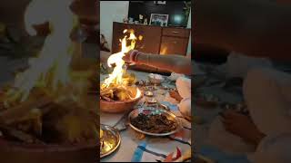 Swasti vachan mantra hawan viralvideo ytshorts trendingvideo pooja [upl. by Yelnikcm]