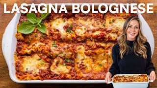 My Favorite Lasagna  Lasagna Bolognese with Ricotta [upl. by Seligmann605]