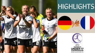 Germany vs France UEFA Womens U17 Championship Highlights [upl. by Sielen]