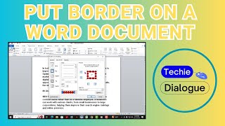 How To Put A Border On A Word Document [upl. by Nitsraek]