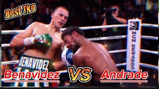 The Best TKO Highlight Benavidez vs Andrade full fight highlights [upl. by Uah]