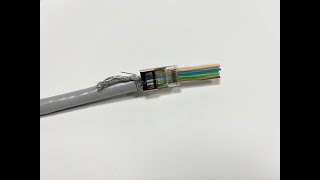 CAT7 EZ Pass Thorough RJ45 Connector [upl. by Christean10]