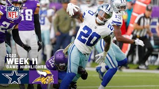 Dallas Cowboys vs Minnesota Vikings  2022 Week 11 Game Highlights [upl. by Farrish877]